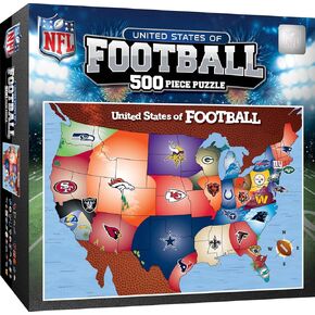 MasterPieces NFL League Map Puzzle - 500-Piece Sports Puzzle for Adults - Officially Licensed NFL Product