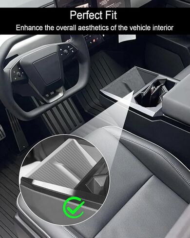 Wireless Charger Mat Fit for Tesla Cybertruck 2023 2024, Car Center Console Anti Slip Protective Pad, Grey in Saudi Arabia