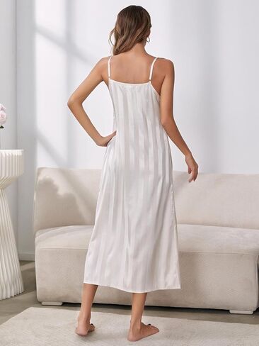 Women's Robe Set Nightgown with Robes Satin Silk Pajama Set 2 Pieces Lingerie U-Neck Sexy Sleepwear Sets in Saudi Arabia