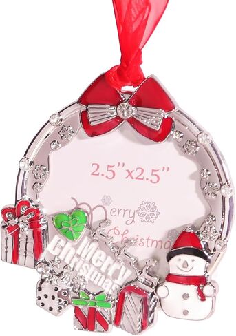 2023 Christmas Tree Ornaments Home Decor Christmas Decorations Xmas Gifts Decorations Holiday Keepsake Gift Pendant Can Insert Photos (Gold-Gift) in Saudi Arabia