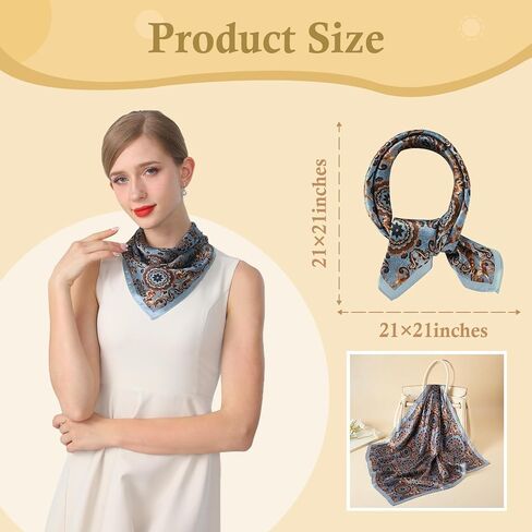 100% وشاح حريري التوت 21 × 21 بوصة وشاح مربع صغير للنساء للنوم الليلي in Kuwait