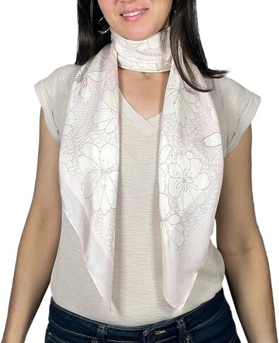 100% Pure Silk Designer 100x100cm square fashion scarf, head wrap for sleeping, hijab, women and men, lightweight in Saudi Arabia