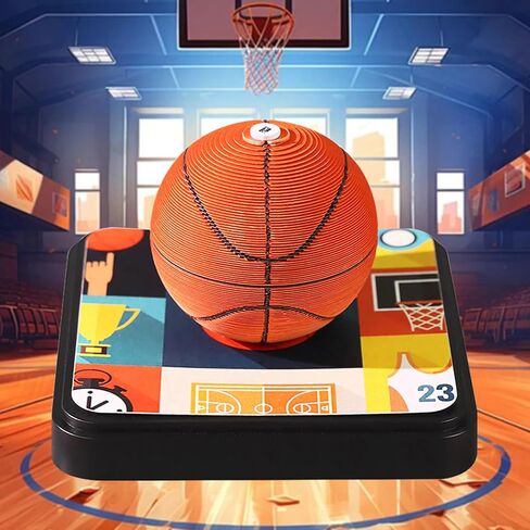 تقويم فني ثلاثي الأبعاد 2025 - لوحة مذكرة قابلة للتمزيق ومنحوتة ورقية، زخرفة مكتبية لمحبي كرة السلة/كرة القدم والزملاء والأصدقاء - هدايا إبداعية فريدة (كرة السلة) in Kuwait