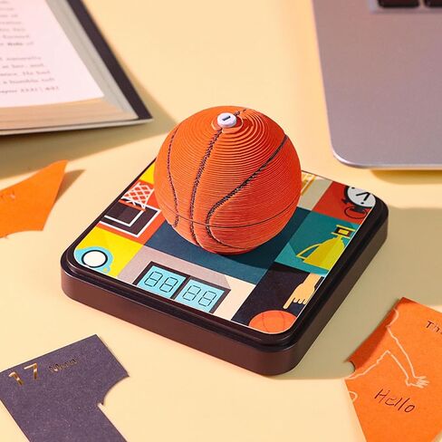 تقويم فني ثلاثي الأبعاد 2025 - لوحة مذكرة قابلة للتمزيق ومنحوتة ورقية، زخرفة مكتبية لمحبي كرة السلة/كرة القدم والزملاء والأصدقاء - هدايا إبداعية فريدة (كرة السلة) in Kuwait