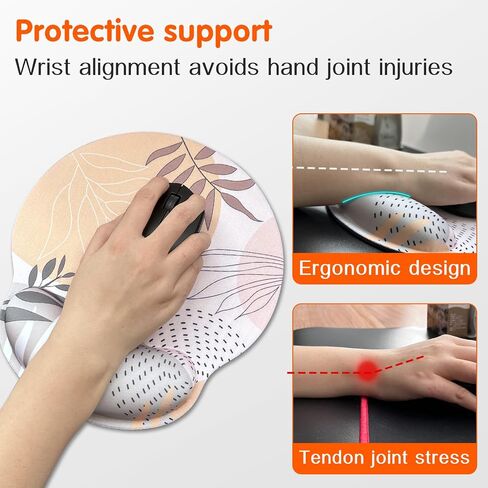 Mouse Pad, Ergonomic Mouse Pad with Wrist Rest, Comfortable Computer Gel Mouse Pad Wrist Support for Laptop, Pain Relief Mousepad with Non-Slip PU Base (Cyan Pink Marble) in Kuwait