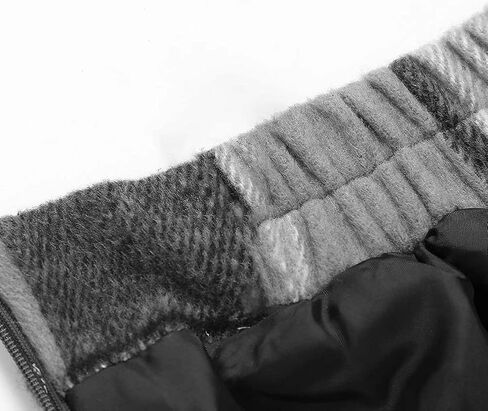 Women's Long Plaid Wool Skirt Fall Winter High Waist A-line Pleated Wool Tartan Skirts in Kuwait