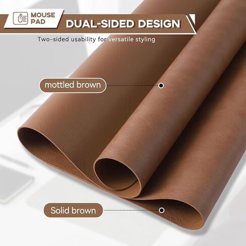 Leather Desk Pad Protector, Leather Mouse Pad, Dual-Sided PU Desk Pad, Laptop Mouse Mat, Waterproof Desk Writing Pad for Office and Home, 31.5" x 11.8", Green in Kuwait