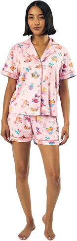 Bioworld Hello Kitty & Friends Floral Character Print Women’s Pink Sleep Shirt & Shorts Set in Saudi Arabia