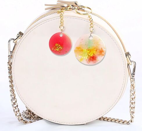 2 قطعة مزيج صغير دائرة مستديرة سيليكون قالب سلسلة المفاتيح 30 تجاويف 0.39 "0.59" 0.79 "0.98" 1.18" قالب صب الراتنج المسطح مع ثقب المرأة القرط قلادة قلادة راتنجات الايبوكسي قالب الحرف اليدوية in Kuwait