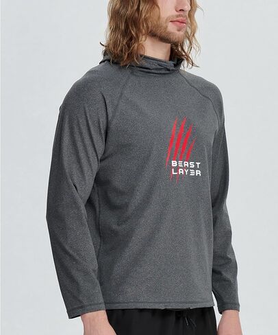 قمصان هوديي بأكمام طويلة للرجال من HUGE SPORTS، قمصان رياضية حرارية للرياضات الشتوية in Kuwait