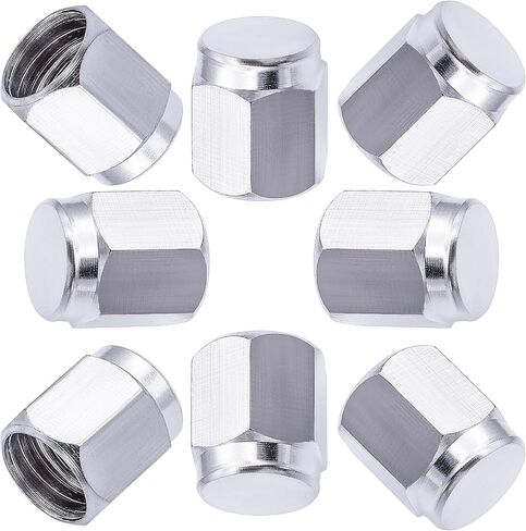 Valve Stem Caps (8-Pack) - Decorative Metal Brass Covers, Corrosion Resistant for Car, Truck, SUV, Bike, Motorcycle Accessories in Saudi Arabia