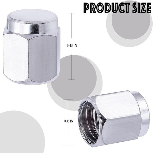 Valve Stem Caps (8-Pack) - Decorative Metal Brass Covers, Corrosion Resistant for Car, Truck, SUV, Bike, Motorcycle Accessories in Saudi Arabia