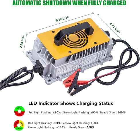 29.2V 30A LiFePO4 Battery Charger Smart 24V Lithium Iron Phosphate Battery, Support 0V Restart Charging Function, with Multiple Safety Protections for 24V Lithium Iron Phosphate Battery in Saudi Arabia