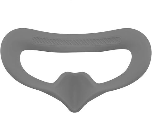1pc Softer More Comforable Smoother Silicone Padding Protective Cover for RC DJI FPV Avata Goggles 2 Face Cushion Pad Black/Grey (Grey) in Saudi Arabia