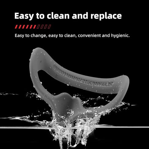 1pc Softer More Comforable Smoother Silicone Padding Protective Cover for RC DJI FPV Avata Goggles 2 Face Cushion Pad Black/Grey (Grey) in Kuwait