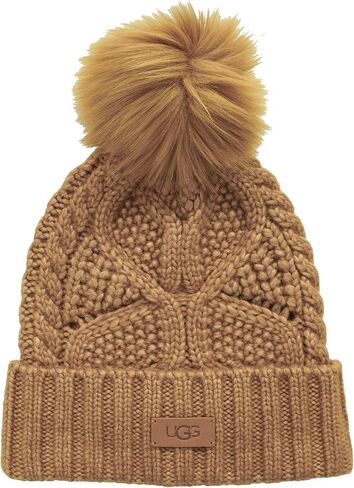 UGG Women's Cable Beanie with Pom in Saudi Arabia