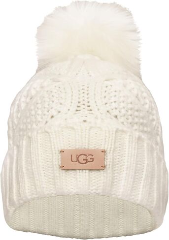 UGG Women's Cable Beanie with Pom in Saudi Arabia