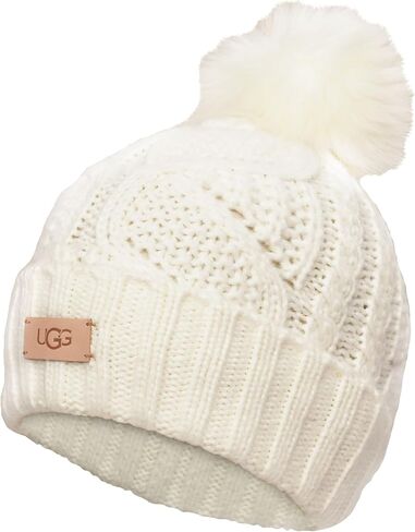 UGG Women's Cable Beanie with Pom in Saudi Arabia
