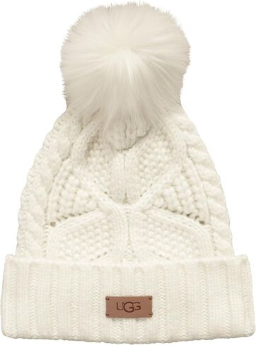 UGG Women's Cable Beanie with Pom in Saudi Arabia