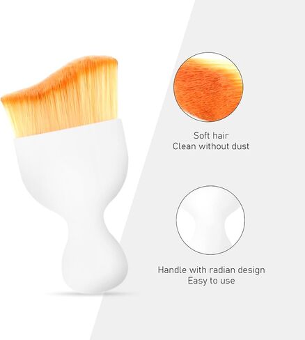 قطعة واحدة من فرشاة التفاصيل الداخلية للسيارة من فوجفار، فرشاة غبار داخلية أوتوماتيكية، فرشاة إزالة الشعر الناعمة الداخلية للسيارة، أداة تنظيف الغبار بشعيرات ناعمة لفتحة الهواء، لوحة القيادة (متعددة الألوان) in Kuwait