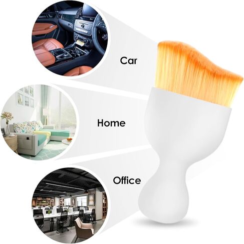 قطعة واحدة من فرشاة التفاصيل الداخلية للسيارة من فوجفار، فرشاة غبار داخلية أوتوماتيكية، فرشاة إزالة الشعر الناعمة الداخلية للسيارة، أداة تنظيف الغبار بشعيرات ناعمة لفتحة الهواء، لوحة القيادة (متعددة الألوان) in Kuwait
