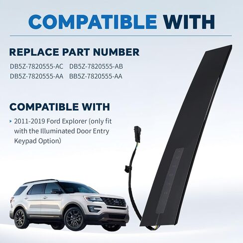 B Pillar Molding Trim with Door Entry Keypad Compatible with 2011-2019 Ford Explorer Replaces DB5Z-7820555-AC Door Pillar Applique Driver Side in Saudi Arabia