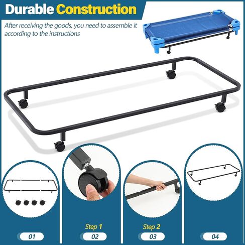 عربة أطفال، عربة تخزين حاملة أسرة الأطفال، تحمل 20 سرير أطفال، عربة بساط راحة لمرحلة ما قبل المدرسة أو الفصل الدراسي لحصيرة النوم in Kuwait