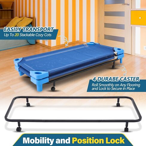 عربة أطفال، عربة تخزين حاملة أسرة الأطفال، تحمل 20 سرير أطفال، عربة بساط راحة لمرحلة ما قبل المدرسة أو الفصل الدراسي لحصيرة النوم in Kuwait