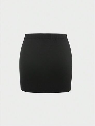Floerns Women's Low Waist Bowknot Front Split Hem Party Bodycon Mini Skirt in Saudi Arabia