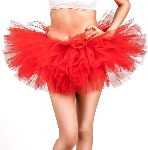 Tutu for Women Adult Tulle Skirts Costume for Women 6 Layered Womens Tutu Skirts for Girls Halloween Ballet in Kuwait