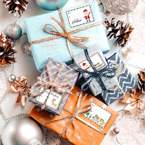 160 Pcs Christmas Gift Tags Stickers,(3"×2" Christmas Tags for Gifts Christmas Labels Christmas Labels Stickers for Gifts Stickers Suitable for Christmas Holidays Christmas Name Tags in Kuwait