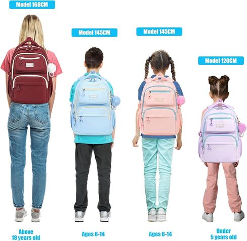 MOONBABY Girls Backpack for School Kawaii Book Bag for Kids Teens Adult Pink (with Furry Decoration) in Kuwait