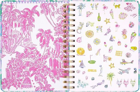 Lilly Pulitzer 17 Month Weekly Planner August 2024 - December 2025, Weekly Agenda & Monthly Calendar, Stickers, Pockets, & Spiral Binding, Secret Escape in Saudi Arabia