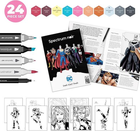 Spectrum Noir Pro Fan Art Set - 24 Piece - Batman in Kuwait