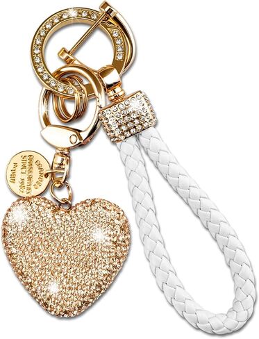 Heart Keychain Wristlet Bling Keychains For Women Girls Key Chain For Car Keys Purse Charms Handbag Backpack Accessories in Kuwait