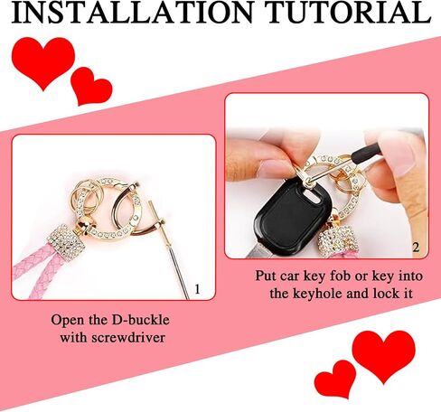 Heart Keychain Wristlet Bling Keychains For Women Girls Key Chain For Car Keys Purse Charms Handbag Backpack Accessories in Kuwait