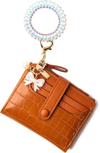 Wallet Keychain Wristlet for Women Card Holder with Bracelet and Cute Key Chains Accessories Girl Small Wallets in Saudi Arabia