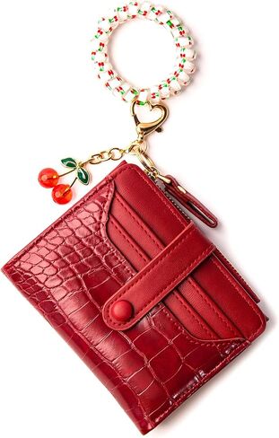 Wallet Keychain Wristlet for Women Card Holder with Bracelet and Cute Key Chains Accessories Girl Small Wallets in Saudi Arabia
