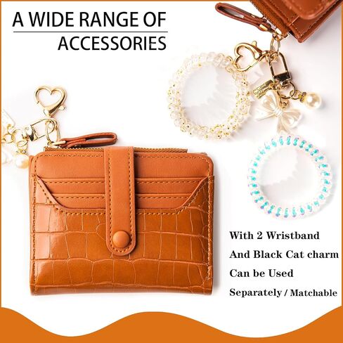 Wallet Keychain Wristlet for Women Card Holder with Bracelet and Cute Key Chains Accessories Girl Small Wallets in Saudi Arabia