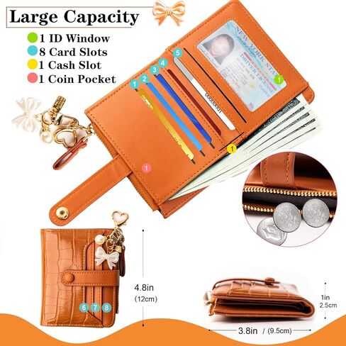 Wallet Keychain Wristlet for Women Card Holder with Bracelet and Cute Key Chains Accessories Girl Small Wallets in Saudi Arabia