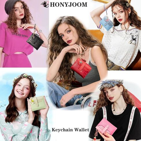 Wallet Keychain Wristlet for Women Card Holder with Bracelet and Cute Key Chains Accessories Girl Small Wallets in Saudi Arabia