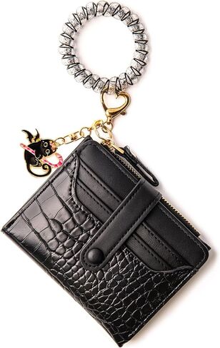 Wallet Keychain Wristlet for Women Card Holder with Bracelet and Cute Key Chains Accessories Girl Small Wallets in Saudi Arabia