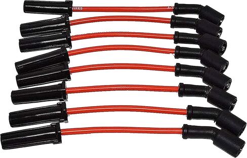 A-Team Performance - Silicone Spark Plug Wires - Compatible with GMC Chevy Car 8" Vortec LS LS1 LS2 LS3 LS6 LS7 4.8L 5.3L 5.7L 6.0L 6.2L 7.0L 1999-2014 Red 8.0mm in Saudi Arabia