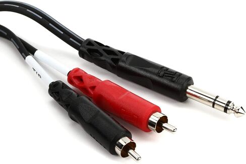 HOSA TRS-201 1/4" TRS to Dual RCA Insert Cable, 1 Meter Black & YPR-102 1/4" TRS to Dual RCAF Stereo Breakout Cable in Saudi Arabia