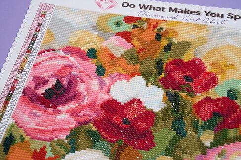 مجموعة الرسم الماسي من DIAMOND ART CLUB Lea's Garden، حرف يدوية ممتعة للبالغين، قماش فني ماسي دائري للمبتدئين، 13 بوصة × 13 بوصة (33 سم × 33 سم) in Kuwait