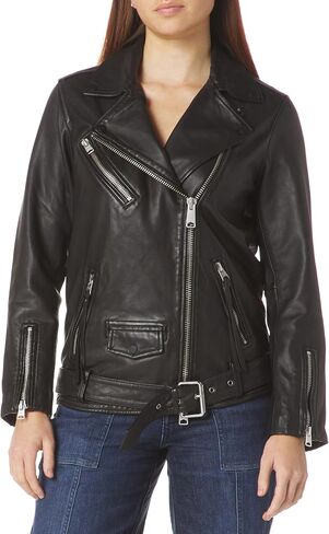 AllSaints Women's Billie Relaxed Fit Leather Biker Jacket in Saudi Arabia