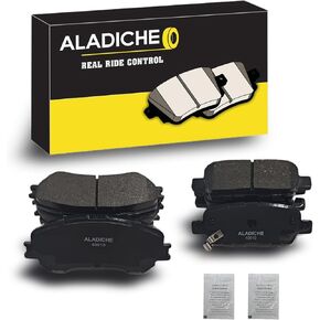 upgrade Front Rear Ceramic Disc Brake Pads Set Compatible with 2014-2019 Nissan Rogue 2 Row Seating Models