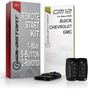iDataStart Remote Starter KIT for Select Buick/Chevrolet/GMC Vehicles 2010+ w/3000ft Range (2-Way, 5-Button, 2-Remotes)