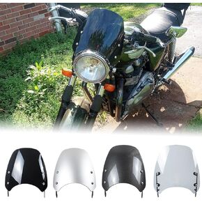Motorcycle Flyscreen Windshield Windscreen Front Fairing fit for Trium-ph Bonneville T100 T120 T 100 T 120 Accessories Wind Deflectors (Black Smoke)