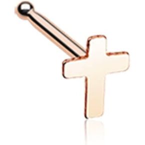 خاتم Freedom Fashion Dainty Cross Icon 316L من الفولاذ الجراحي للأنف (يُباع بشكل فردي) in Kuwait